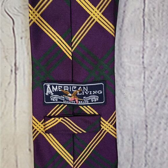 Men's American Living tie, 100% silk - Picture 2 of 3